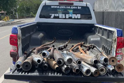 Ação conjunta contra perturbação do sossego em Riachão do Dantas apreende 39 escapamentos ‘torbal’