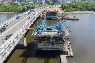 Duplicação da Ponte Godofredo Diniz avança e altera trânsito a partir desta quinta, 4
