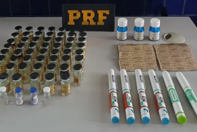 PRF apreende canetas emagrecedoras, anabolizantes e eletrônicos na BR-101