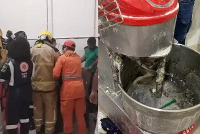 Homem fica com braço preso em máquina de padaria em shopping de Itabaiana