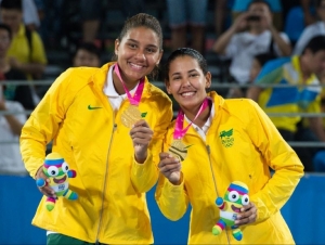 Duda é ouro no vôlei de praia dos Jogos da Juventude