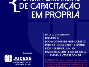 Em Propriá, usuários da Jucese receberão capacitação nesta quarta-feira, 27