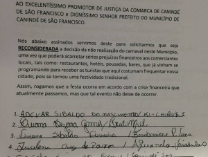 Canindé: Comerciantes fazem abaixo-assinado para realização do carnaval