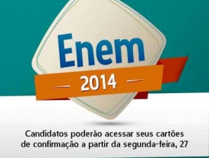 Enem: cartões poderão ser acessados a partir do dia 27