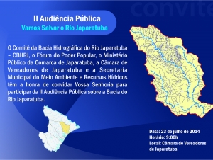 II Audiência Pública sobre a Bacia do Rio Japaratuba