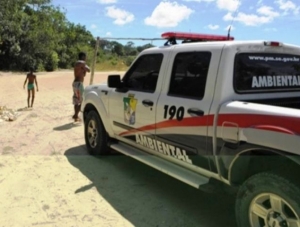 PM flagra destruição de dunas e restinga na Praia do Abaís