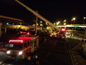 Bombeiros agem rápido e evitam tragédia em posto de gasolina