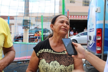 Moradora do município elogia o atendimento prestado pela Deso, através do Sergipe é Aqui (Foto: Ascom Deso/ Divulgação)