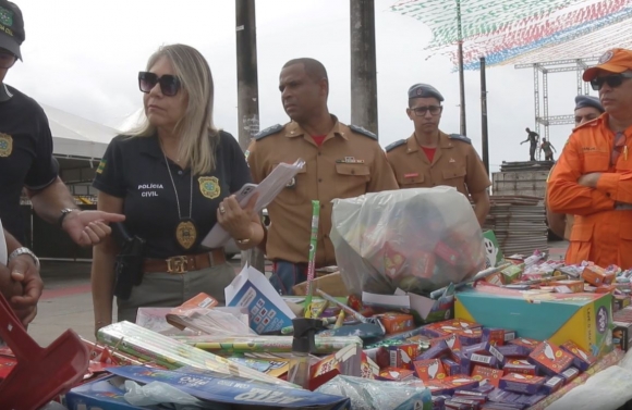 Operação conjunta fiscaliza venda ilegal de fogos de artificio em Aracaju