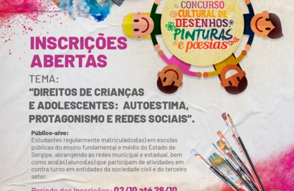 OAB/SE abre inscrições para concurso de desenho, pintura e poesia para estudantes da rede pública