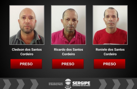 Policiais de Canindé do São Francisco prendem três irmãos suspeitos de tentativa de homicídio