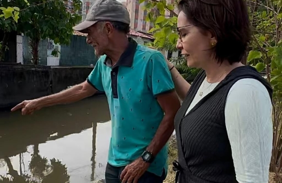 Emília relata drama de moradores que sofrem com canal no conjunto Médici