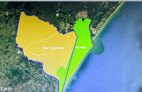 Justiça Federal determina que IBGE faça correção dos mapas de limites geográficos entre São Cristóvão e Aracaju