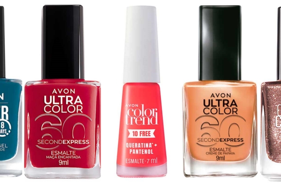 Cinco diferentes propostas dos esmaltes Avon para unhas cuidadas e cheias de estilo